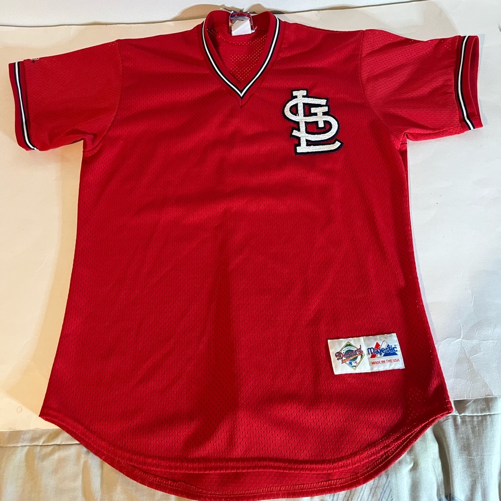 Vtg St Louis Cardinals Majestic Diamond Collection made in usa Jersey size large